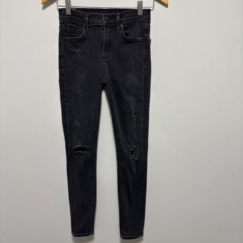Citizens of Humanity Jeans Womens 25 (25x28) Black Rocket High Rise Skinny